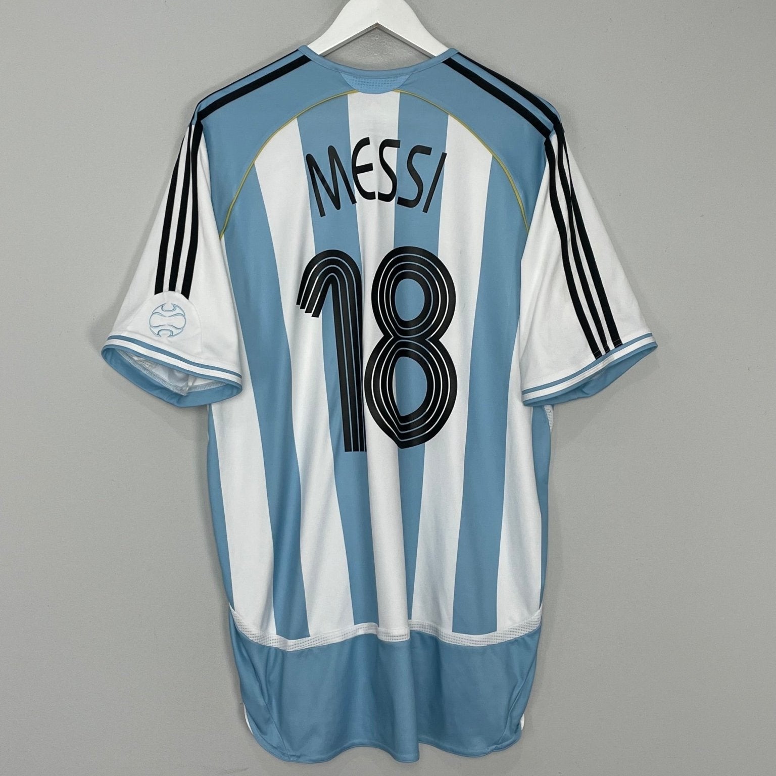 Shop 2006/07 ARGENTINA MESSI #18 HOME SHIRT (XL) ADIDAS, classic football shirts, vintage football shirts & retro soccer jerseys at Cult Kits