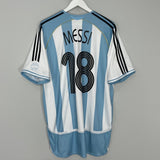 Shop 2006/07 ARGENTINA MESSI #18 HOME SHIRT (XL) ADIDAS, classic football shirts, vintage football shirts & retro soccer jerseys at Cult Kits