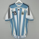 Shop 2006/07 ARGENTINA MESSI #18 HOME SHIRT (XL) ADIDAS, classic football shirts, vintage football shirts & retro soccer jerseys at Cult Kits