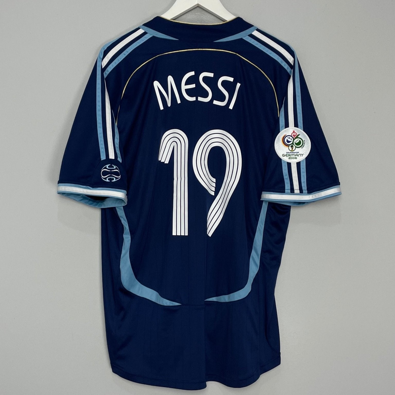 Shop 2006/07 ARGENTINA MESSI #19 AWAY SHIRT (XL) ADIDAS, classic football shirts, vintage football shirts & retro soccer jerseys at Cult Kits
