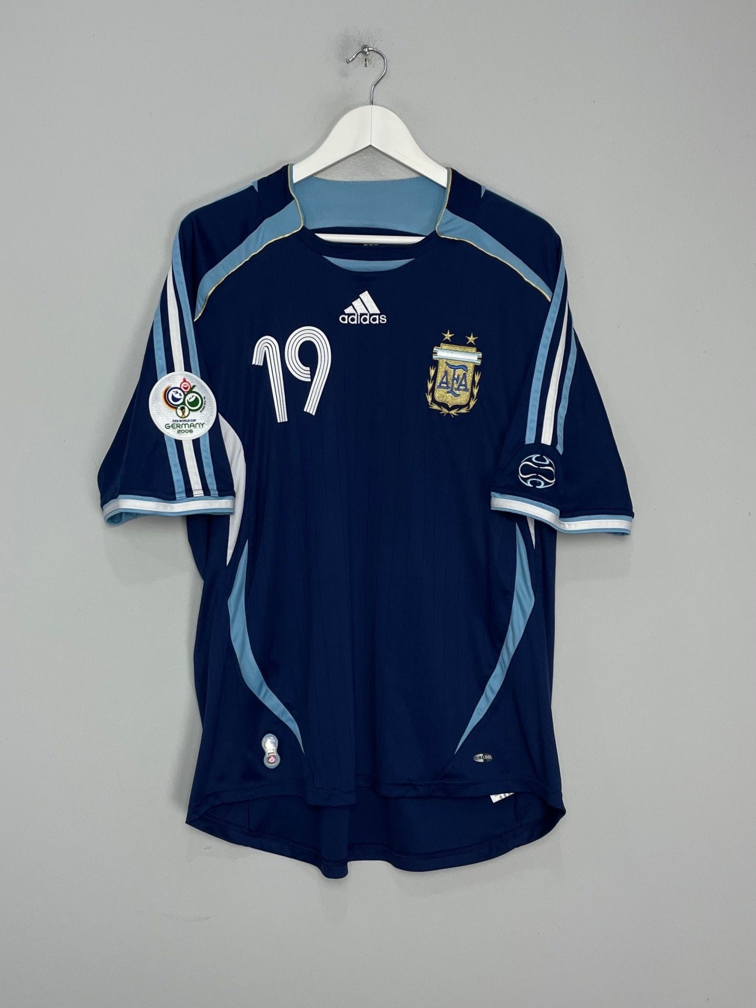 Shop 2006/07 ARGENTINA MESSI #19 AWAY SHIRT (XL) ADIDAS, classic football shirts, vintage football shirts & retro soccer jerseys at Cult Kits