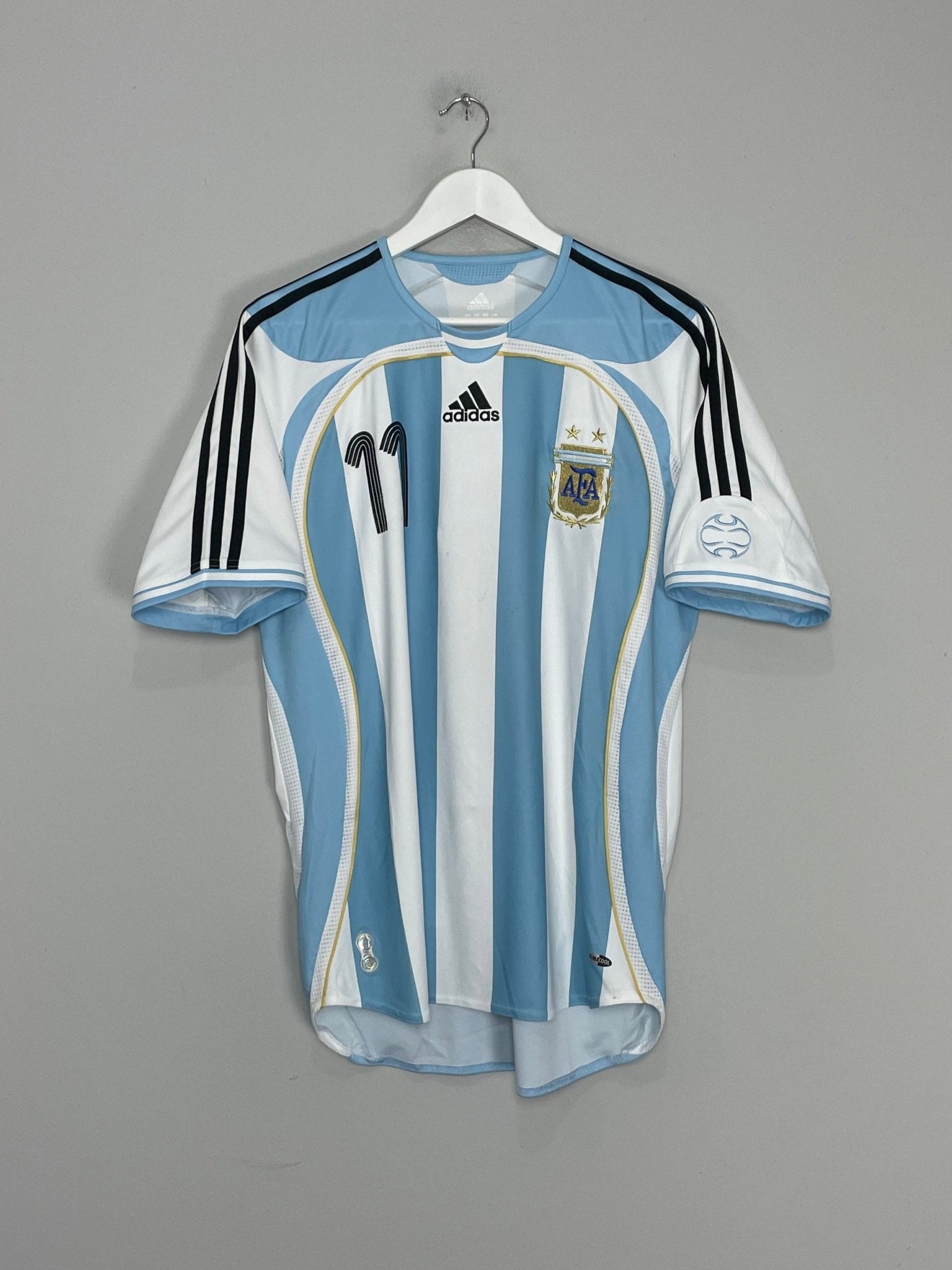 Shop 2006/07 ARGENTINA TEVEZ #11 HOME SHIRT (M) ADIDAS, classic football shirts, vintage football shirts & retro soccer jerseys at Cult Kits