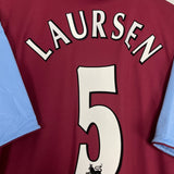 Shop 2006/07 ASTON VILLA LAURSEN #5 HOME SHIRT (L) HUMMEL, classic football shirts, vintage football shirts & retro soccer jerseys at Cult Kits