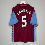 Shop 2006/07 ASTON VILLA LAURSEN #5 HOME SHIRT (L) HUMMEL, classic football shirts, vintage football shirts & retro soccer jerseys at Cult Kits