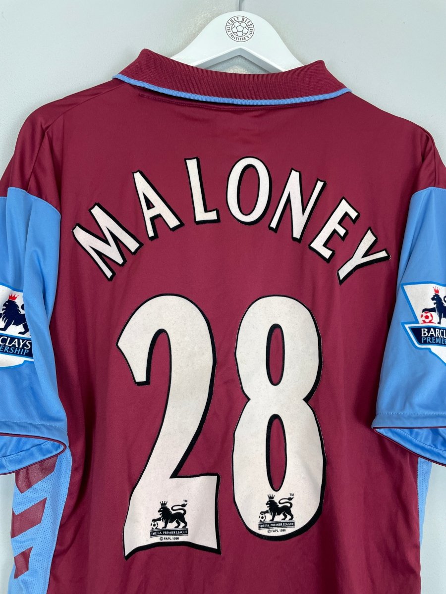 2006/07 ASTON VILLA MALONEY 28 HOME SHIRT (M) HUMMEL - Cult Kits - Medium - Buy Vintage Football Shirts, Authentic Retro Football Shirts For Sale, Classic Football Shirts & Soccer Jersey
