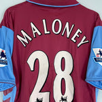 2006/07 ASTON VILLA MALONEY 28 HOME SHIRT (M) HUMMEL - Cult Kits - Medium - Buy Vintage Football Shirts, Authentic Retro Football Shirts For Sale, Classic Football Shirts & Soccer Jersey