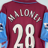 2006/07 ASTON VILLA MALONEY 28 HOME SHIRT (M) HUMMEL - Cult Kits - Medium - Buy Vintage Football Shirts, Authentic Retro Football Shirts For Sale, Classic Football Shirts & Soccer Jersey