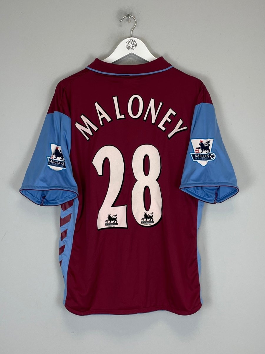 2006/07 ASTON VILLA MALONEY 28 HOME SHIRT (M) HUMMEL - Cult Kits - Medium - Buy Vintage Football Shirts, Authentic Retro Football Shirts For Sale, Classic Football Shirts & Soccer Jersey