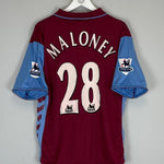 2006/07 ASTON VILLA MALONEY 28 HOME SHIRT (M) HUMMEL - Cult Kits - Medium - Buy Vintage Football Shirts, Authentic Retro Football Shirts For Sale, Classic Football Shirts & Soccer Jersey
