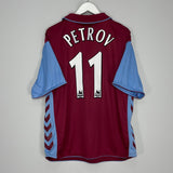 Shop 2006/07 ASTON VILLA PETROV #11 HOME SHIRT (M) HUMMEL, classic football shirts, vintage football shirts & retro soccer jerseys at Cult Kits