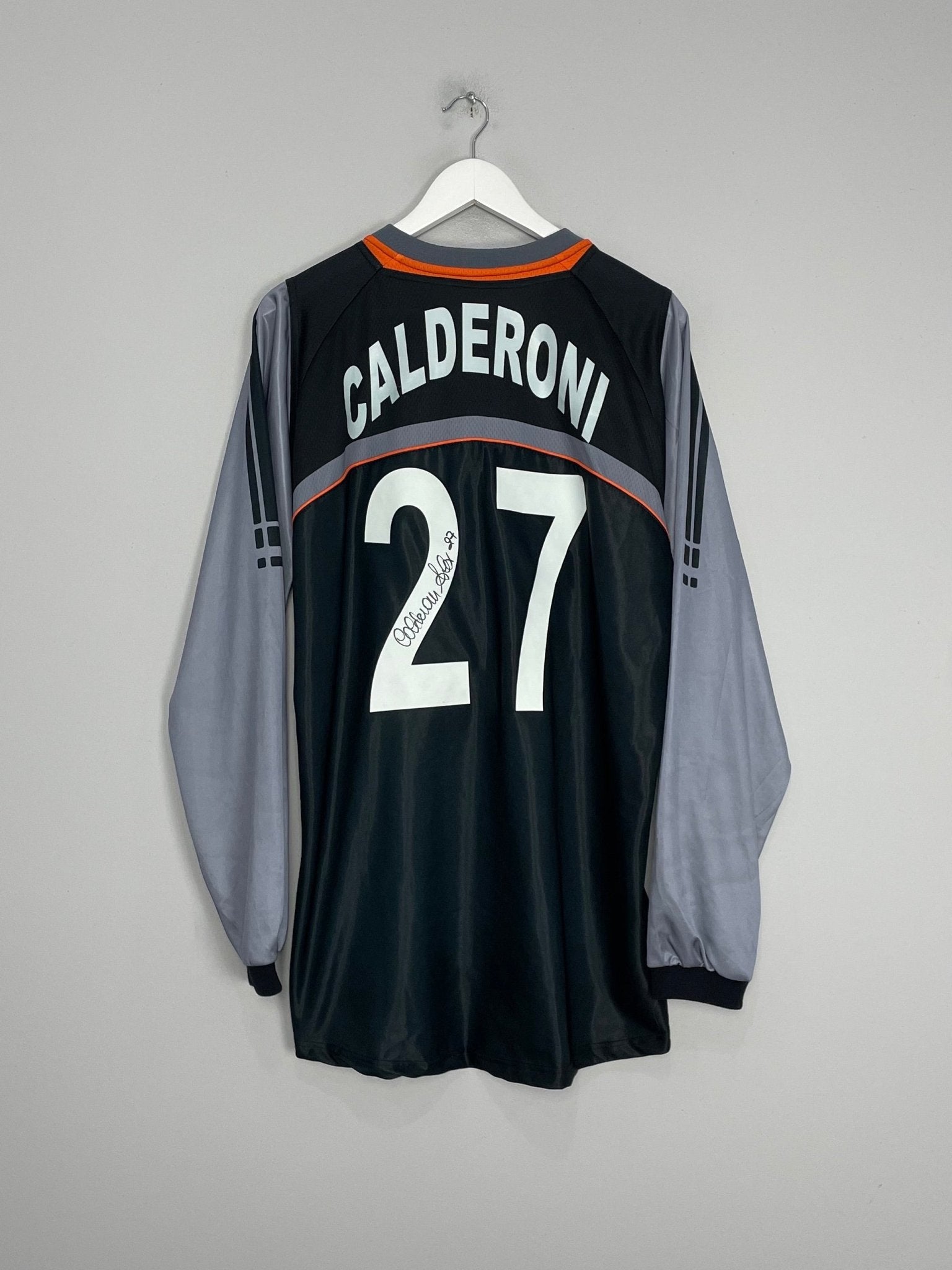 Shop 2006/07 ATALANTA CALDERONI #27 *PLAYER ISSUE + SIGNED* GK SHIRT (XXL) ASICS, classic football shirts, vintage football shirts & retro soccer jerseys at Cult Kits