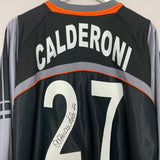 Shop 2006/07 ATALANTA CALDERONI #27 *PLAYER ISSUE + SIGNED* GK SHIRT (XXL) ASICS, classic football shirts, vintage football shirts & retro soccer jerseys at Cult Kits