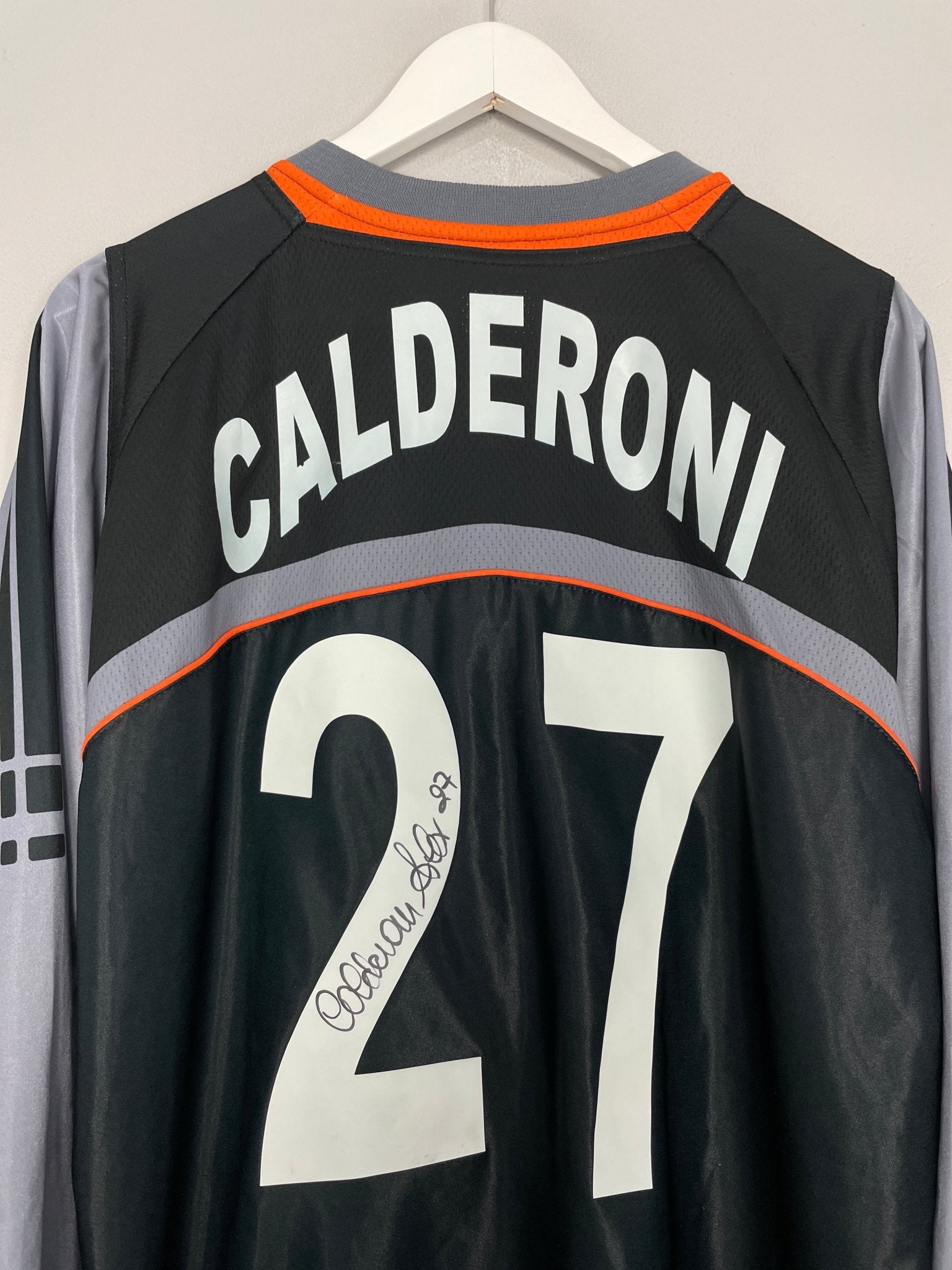 Shop 2006/07 ATALANTA CALDERONI #27 *PLAYER ISSUE + SIGNED* GK SHIRT (XXL) ASICS, classic football shirts, vintage football shirts & retro soccer jerseys at Cult Kits