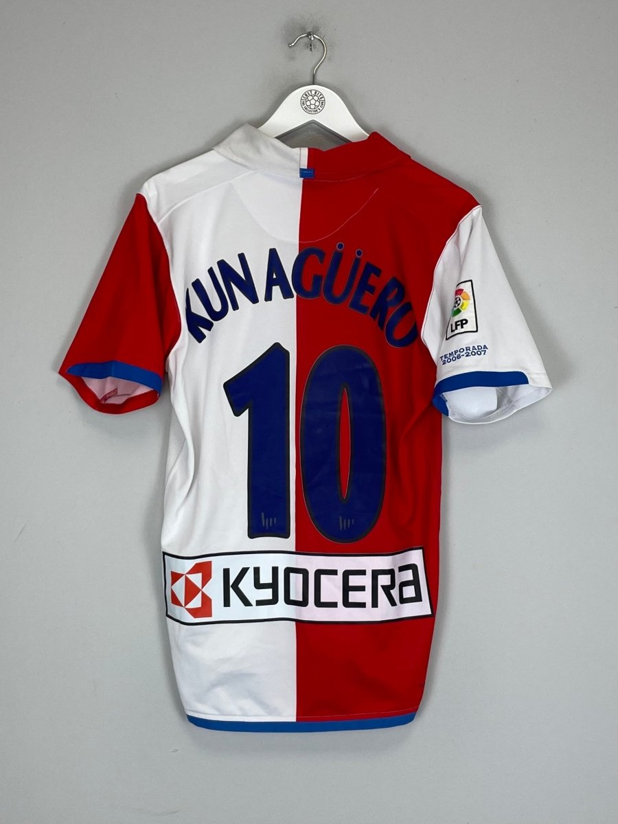 2006/07 ATLETICO MADRID KUN AGUERO 10 HOME SHIRT (M) NIKE - Cult Kits - Medium - Buy Vintage Football Shirts, Authentic Retro Football Shirts For Sale, Classic Football Shirts & Soccer Jersey