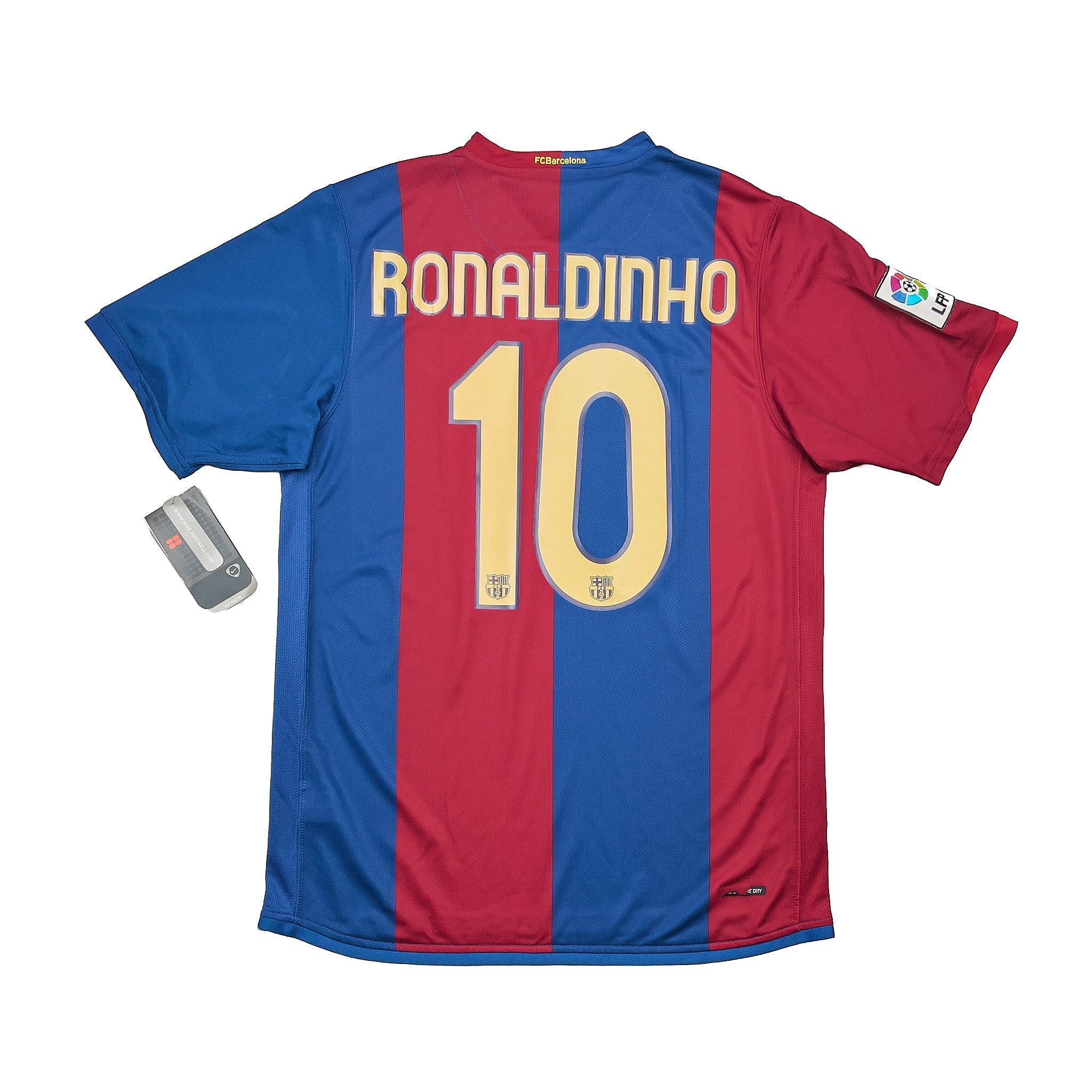 Buy 2006/07 Barcelona Ronaldinho 10 *BNWT* Home Shirt (M) Nike ~ Free worldwide shipping available ~ Authentic Vintage Football Shirts from Cult Kits