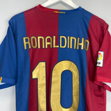 2006/07 BARCELONA RONALDINHO 10 HOME SHIRT (L) NIKE - Cult Kits - Large - Buy Vintage Football Shirts, Authentic Retro Football Shirts For Sale, Classic Football Shirts & Soccer Jersey
