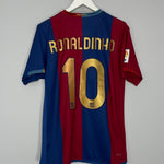 Shop 2006/07 BARCELONA RONALDINHO #10 HOME SHIRT (M) NIKE, classic football shirts, vintage football shirts & retro soccer jerseys at Cult Kits
