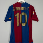 Shop 2006/07 BARCELONA RONALDINHO #10 HOME SHIRT (S) NIKE, classic football shirts, vintage football shirts & retro soccer jerseys at Cult Kits