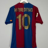 Shop 2006/07 BARCELONA RONALDINHO #10 HOME SHIRT (S) NIKE, classic football shirts, vintage football shirts & retro soccer jerseys at Cult Kits