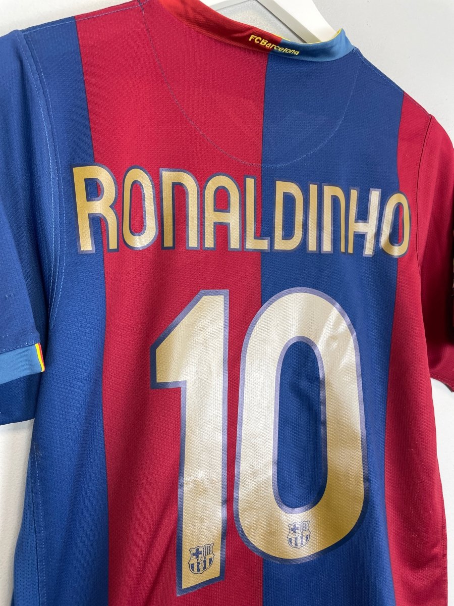 2006/07 BARCELONA RONALDINHO 10 HOME SHIRT (S) NIKE - Cult Kits - Small - Buy Vintage Football Shirts, Authentic Retro Football Shirts For Sale, Classic Football Shirts & Soccer Jersey
