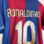 2006/07 BARCELONA RONALDINHO 10 HOME SHIRT (S) NIKE - Cult Kits - Small - Buy Vintage Football Shirts, Authentic Retro Football Shirts For Sale, Classic Football Shirts & Soccer Jersey