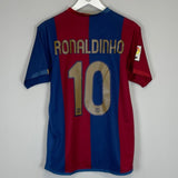 2006/07 BARCELONA RONALDINHO 10 HOME SHIRT (S) NIKE - Cult Kits - Small - Buy Vintage Football Shirts, Authentic Retro Football Shirts For Sale, Classic Football Shirts & Soccer Jersey