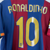 Shop 2006/07 BARCELONA RONALDINHO #10 HOME SHIRT (XL) NIKE, classic football shirts, vintage football shirts & retro soccer jerseys at Cult Kits