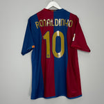 Shop 2006/07 BARCELONA RONALDINHO #10 HOME SHIRT (XL) NIKE, classic football shirts, vintage football shirts & retro soccer jerseys at Cult Kits