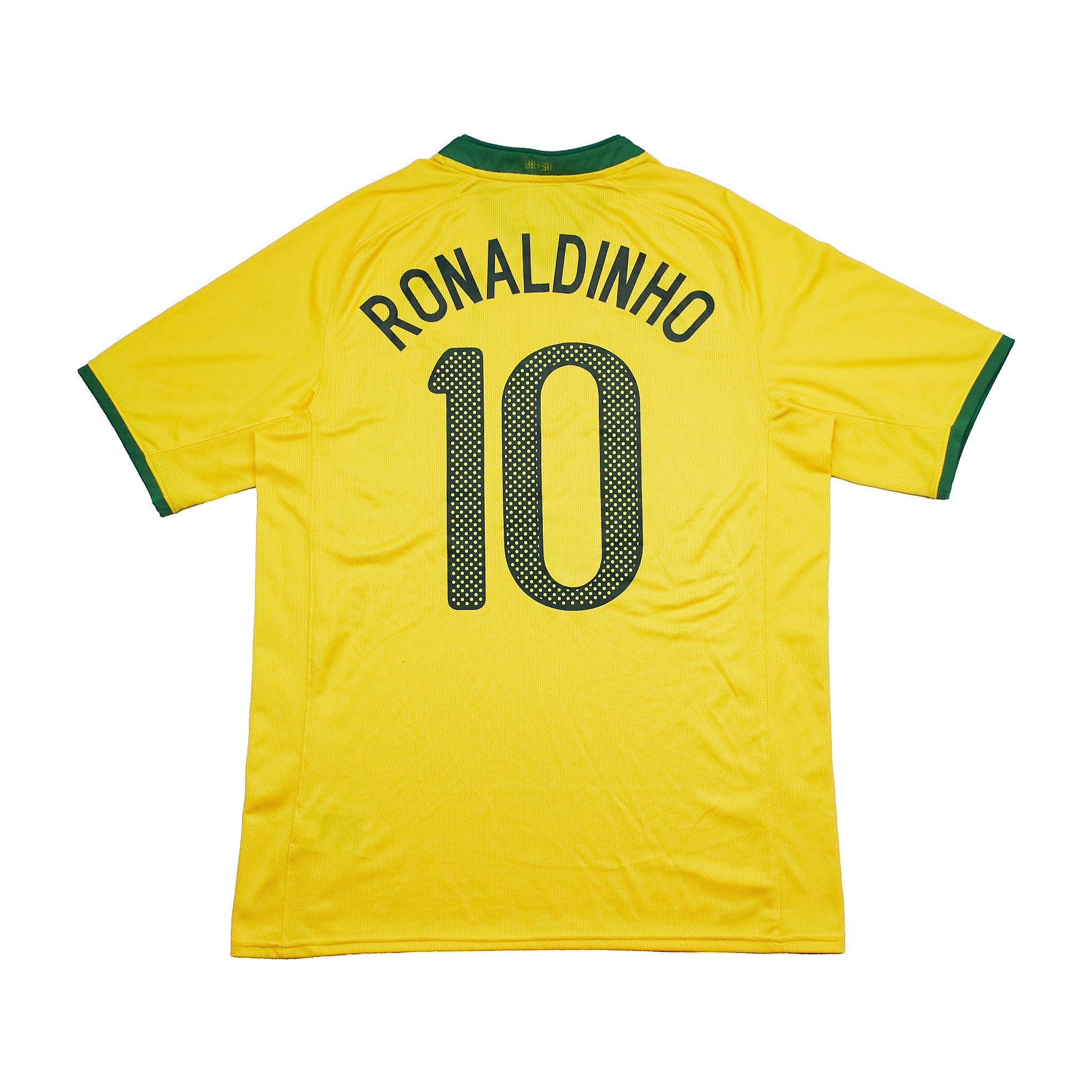 Buy 2006/07 Brazil Ronaldinho 10 Home Shirt (L) Nike ~ Free worldwide shipping ~ Authentic Vintage Football Shirts from Cult Kits
