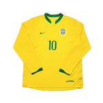 Buy 2006/07 Brazil Ronaldinho 10 L/S Home Shirt (XL) Nike ~ Free worldwide shipping ~ Authentic Vintage Football Shirts from Cult Kits