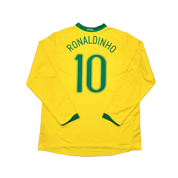 2006/07 Brazil Ronaldinho #10 L/S Home Shirt (XL) Nike – Cult Kits