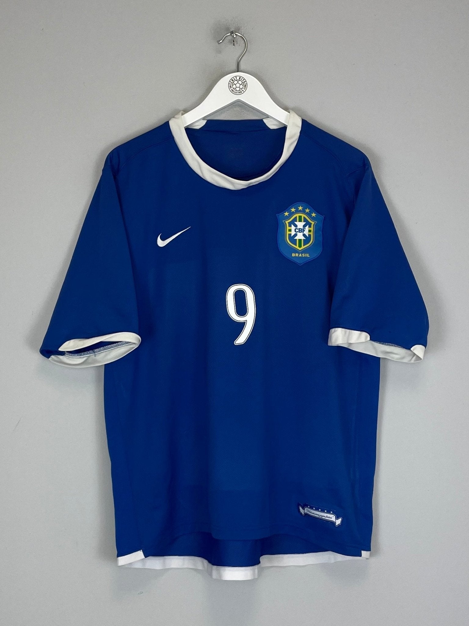Shop 2006/07 BRAZIL RONALDO #9 AWAY SHIRT (L) NIKE, classic football shirts, vintage football shirts & retro soccer jerseys at Cult Kits