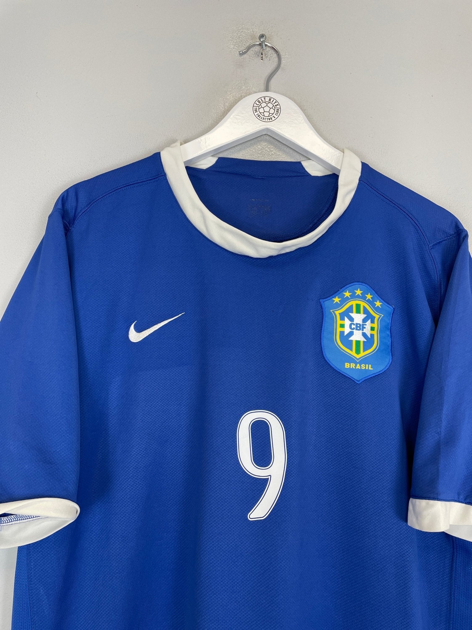 Shop 2006/07 BRAZIL RONALDO #9 AWAY SHIRT (L) NIKE, classic football shirts, vintage football shirts & retro soccer jerseys at Cult Kits