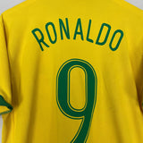 Shop 2006/07 BRAZIL RONALDO #9 HOME SHIRT (M) NIKE, classic football shirts, vintage football shirts & retro soccer jerseys at Cult Kits