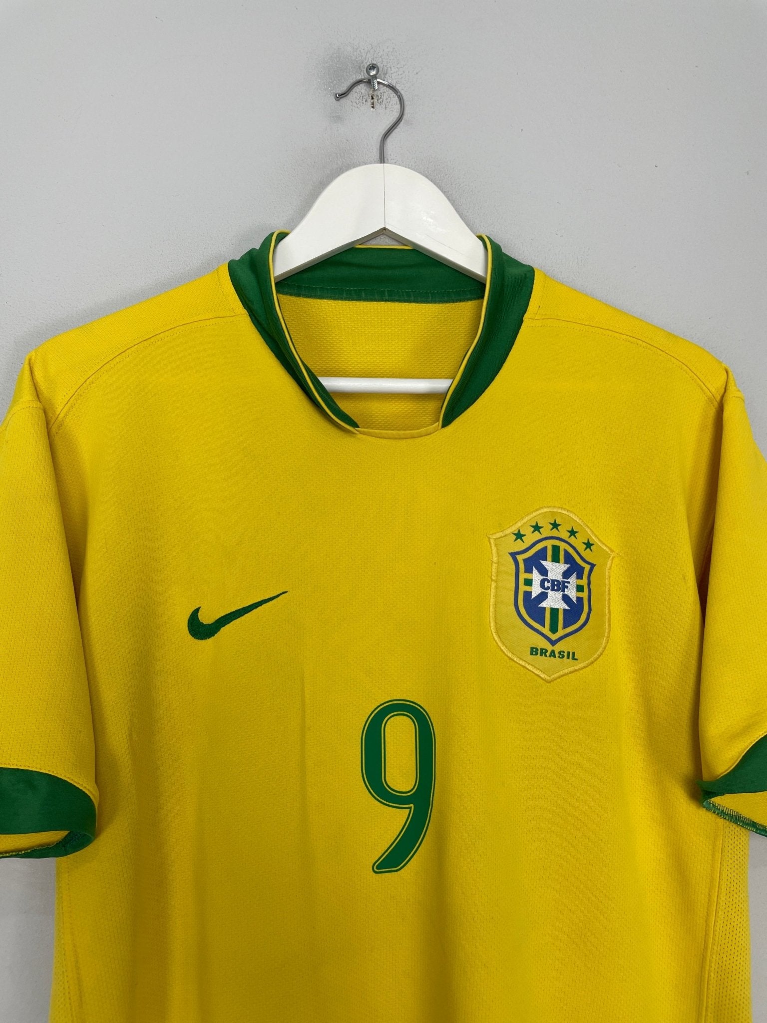 Shop 2006/07 BRAZIL RONALDO #9 HOME SHIRT (M) NIKE, classic football shirts, vintage football shirts & retro soccer jerseys at Cult Kits