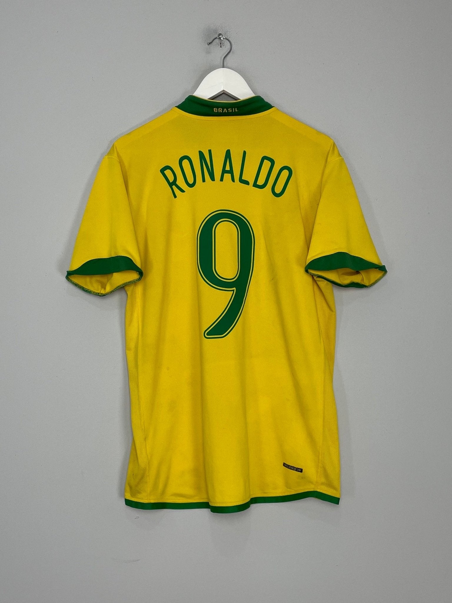 Shop 2006/07 BRAZIL RONALDO #9 HOME SHIRT (M) NIKE, classic football shirts, vintage football shirts & retro soccer jerseys at Cult Kits