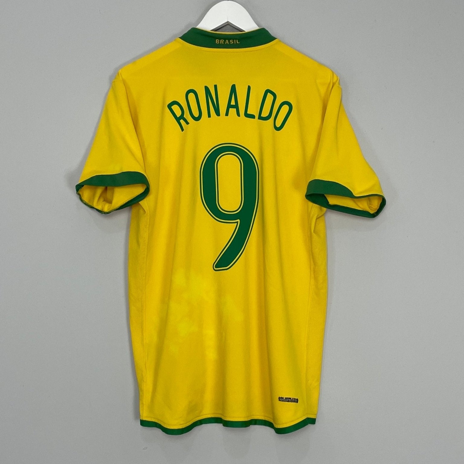 Shop 2006/07 BRAZIL RONALDO #9 HOME SHIRT (M) NIKE, classic football shirts, vintage football shirts & retro soccer jerseys at Cult Kits