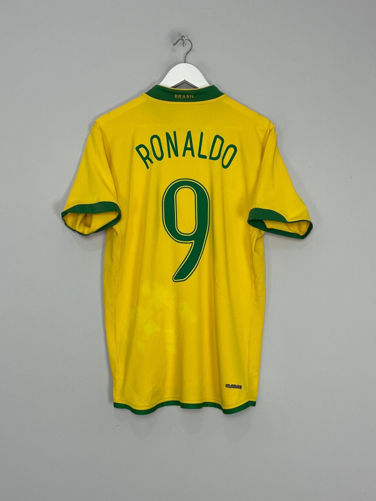 Shop 2006/07 BRAZIL RONALDO #9 HOME SHIRT (M) NIKE, classic football shirts, vintage football shirts & retro soccer jerseys at Cult Kits