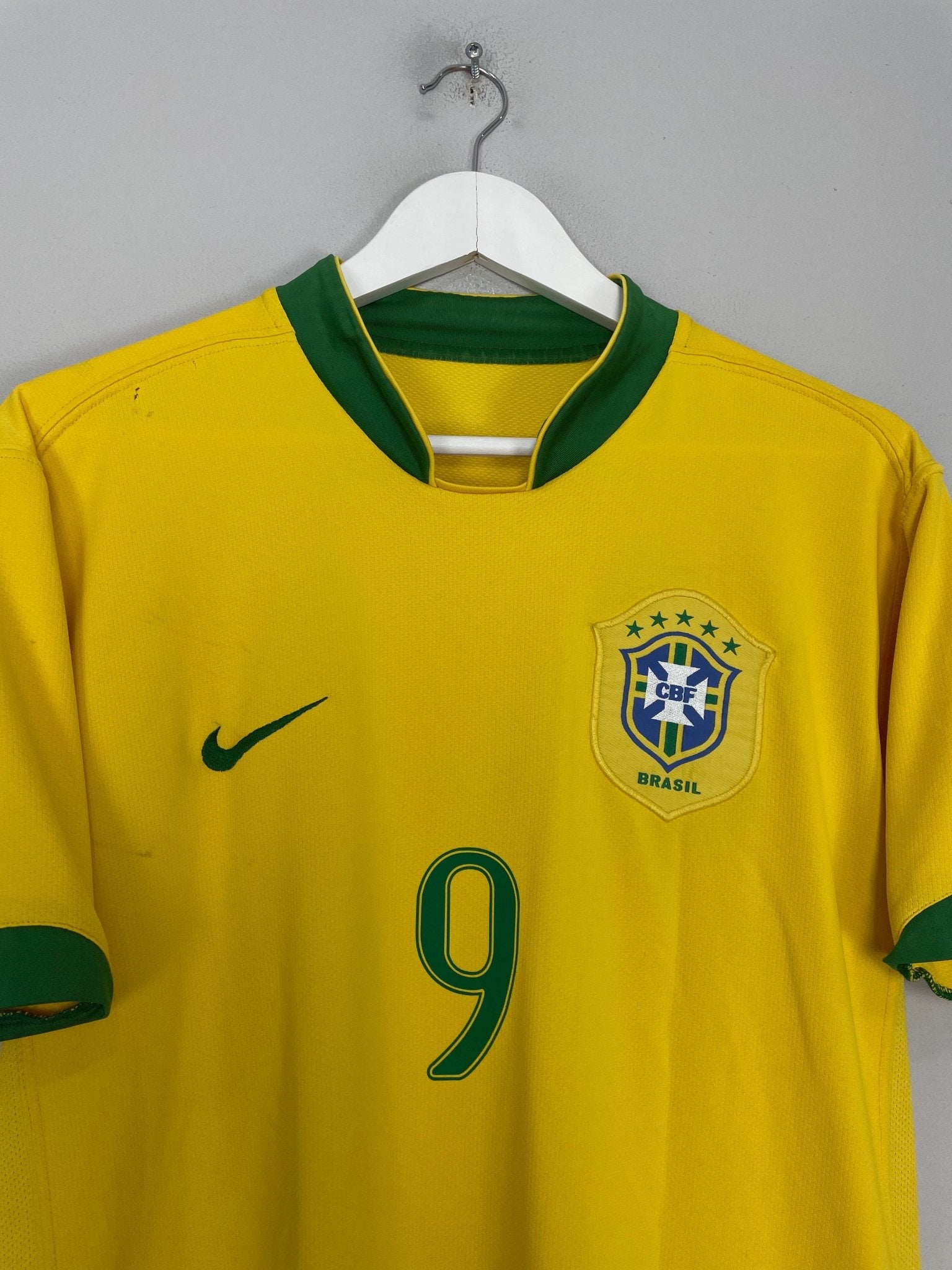 Shop 2006/07 BRAZIL RONALDO #9 HOME SHIRT (M) NIKE, classic football shirts, vintage football shirts & retro soccer jerseys at Cult Kits