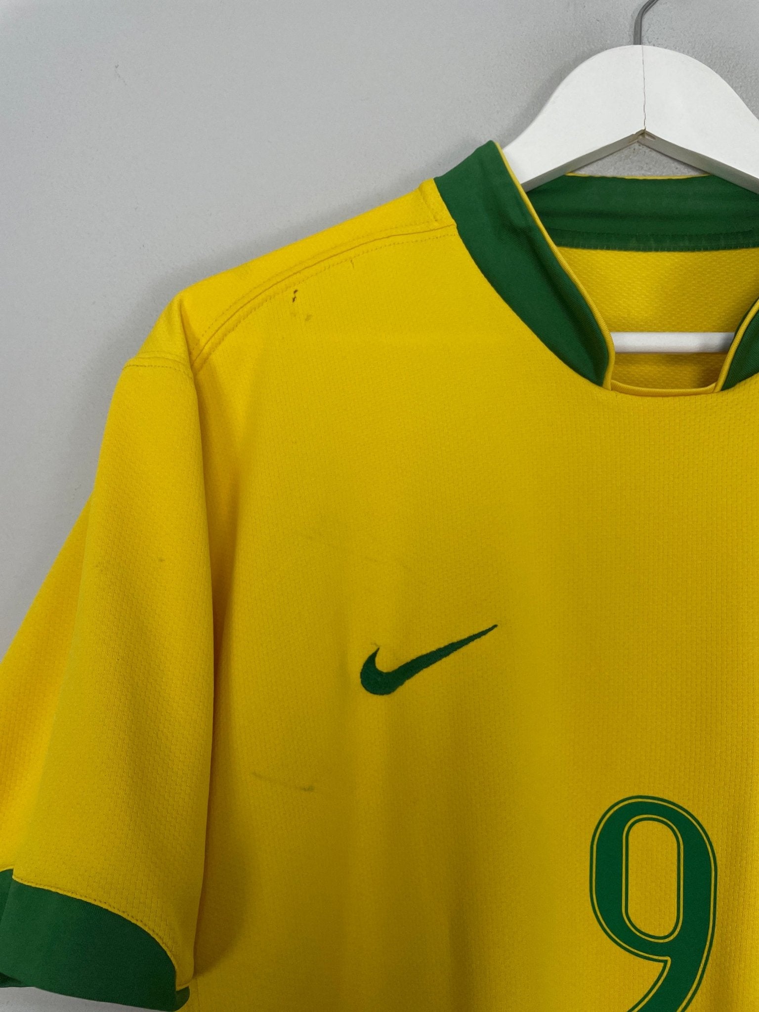 Shop 2006/07 BRAZIL RONALDO #9 HOME SHIRT (M) NIKE, classic football shirts, vintage football shirts & retro soccer jerseys at Cult Kits