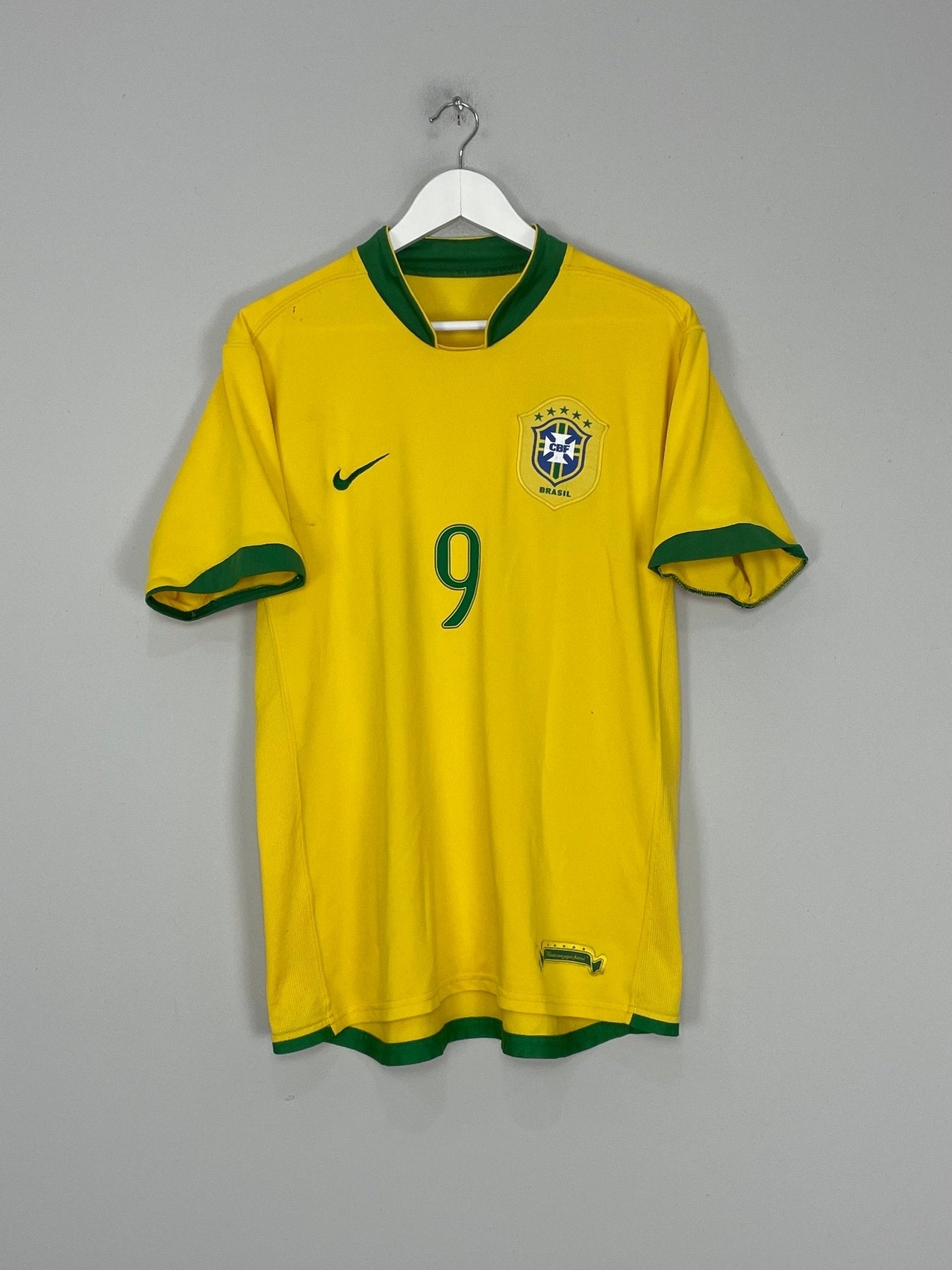 Shop 2006/07 BRAZIL RONALDO #9 HOME SHIRT (M) NIKE, classic football shirts, vintage football shirts & retro soccer jerseys at Cult Kits