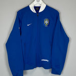 2006/07 BRAZIL TRACKSUIT TOP (M) NIKE - Cult Kits - Medium - Buy Vintage Football Shirts, Authentic Retro Football Shirts For Sale, Classic Football Shirts & Soccer Jersey