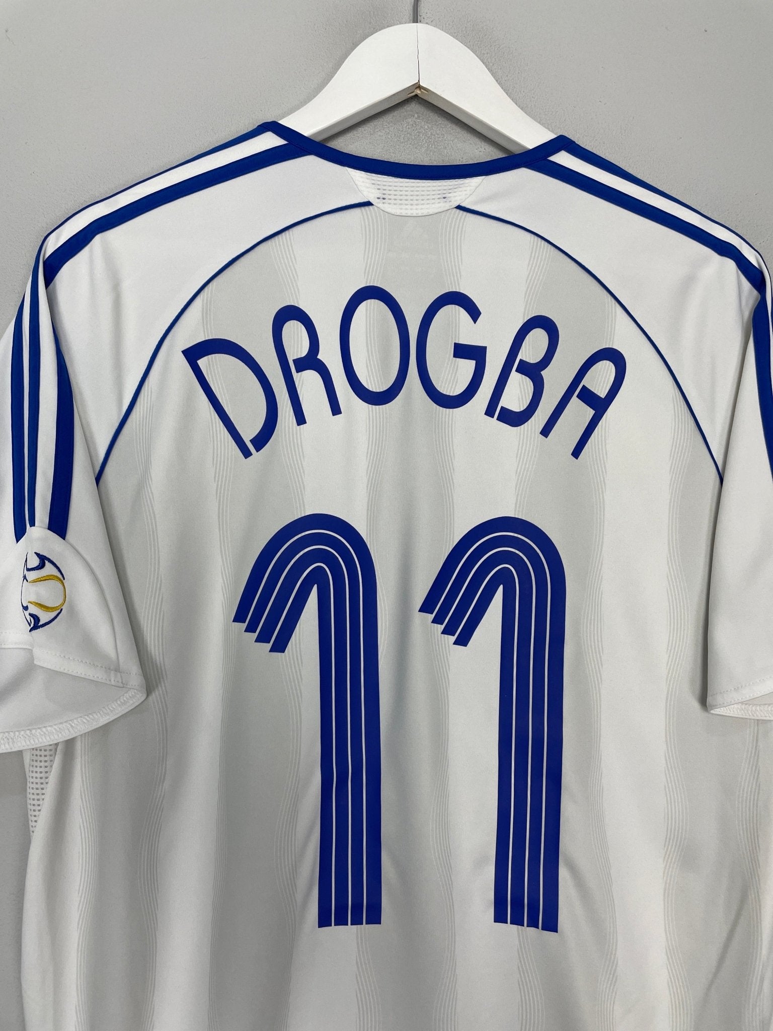 Shop 2006/07 CHELSEA DROGBA #11 AWAY SHIRT (M) ADIDAS, classic football shirts, vintage football shirts & retro soccer jerseys at Cult Kits