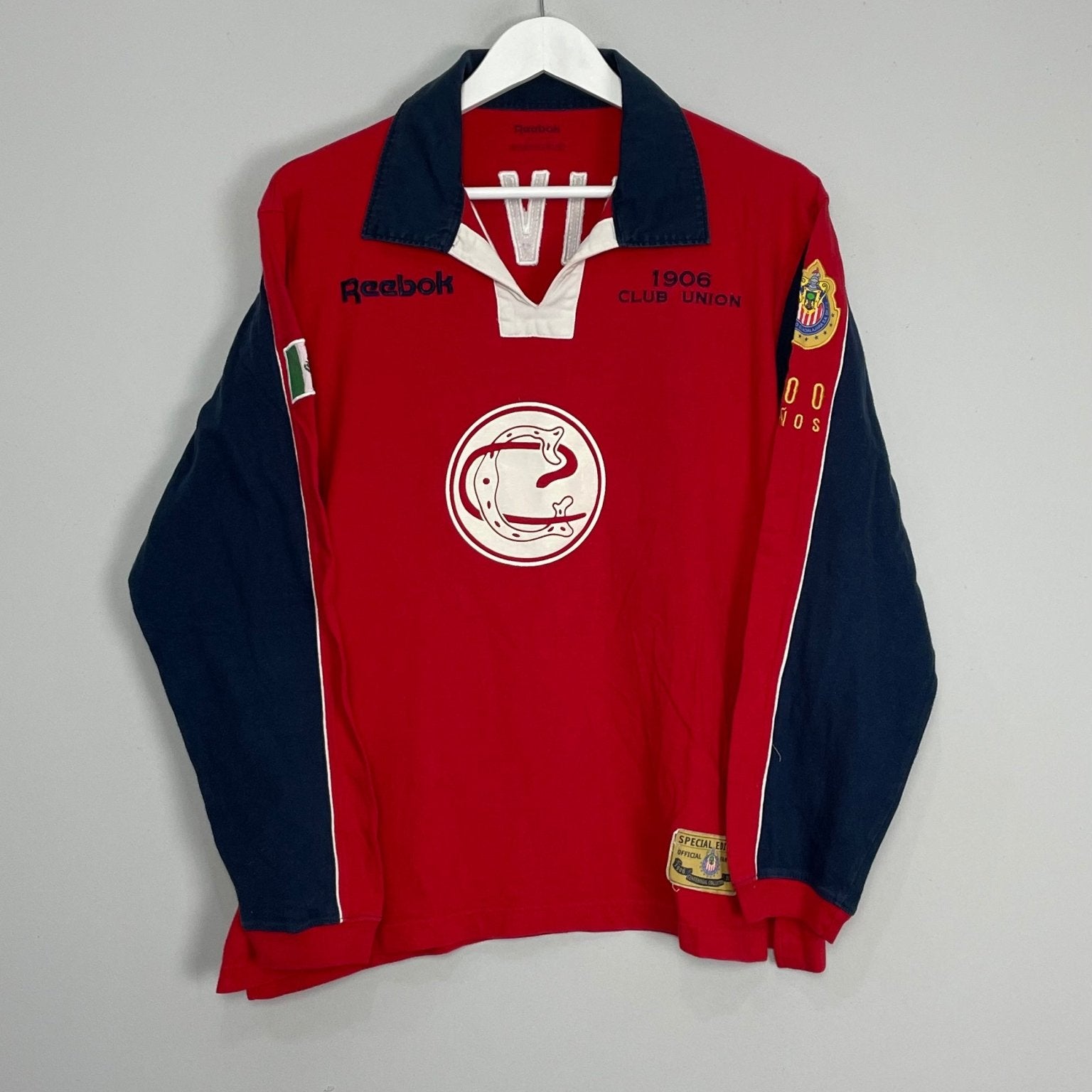 Shop 2006/07 CHIVAS GUADALAJARA *CENTENARY* L/S SHIRT (M) REEBOK, classic football shirts, vintage football shirts & retro soccer jerseys at Cult Kits
