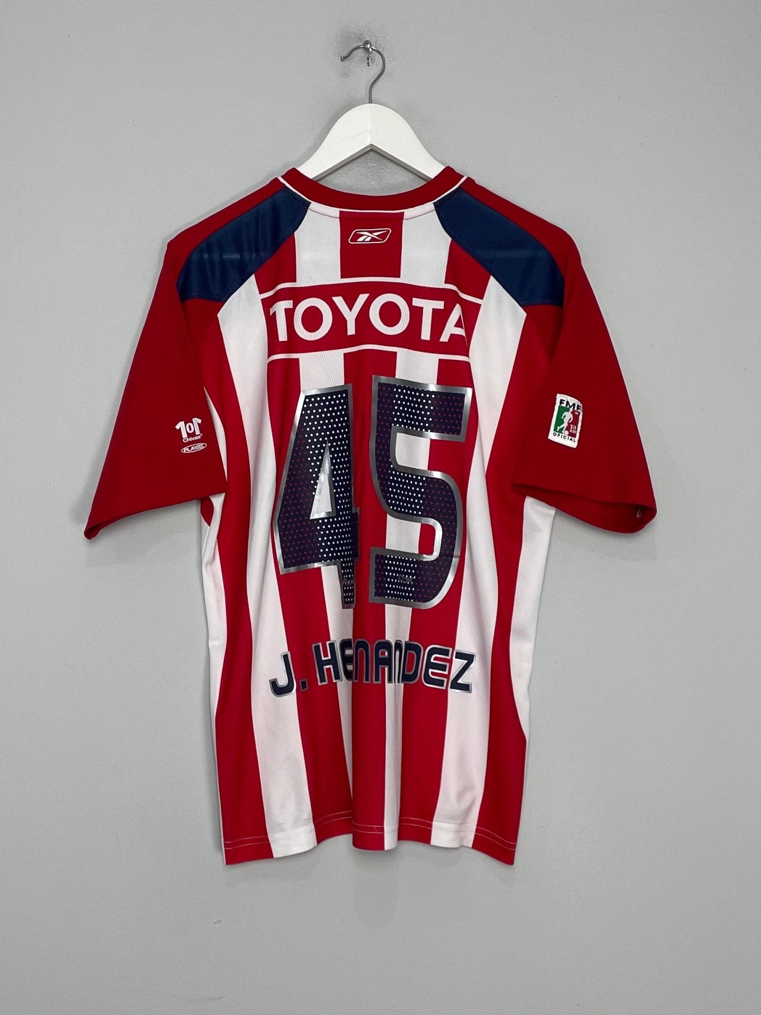 Shop 2006/07 CHIVAS GUADALAJARA J.HERNANDEZ #45 HOME SHIRT (S) REEBOK, classic football shirts, vintage football shirts & retro soccer jerseys at Cult Kits