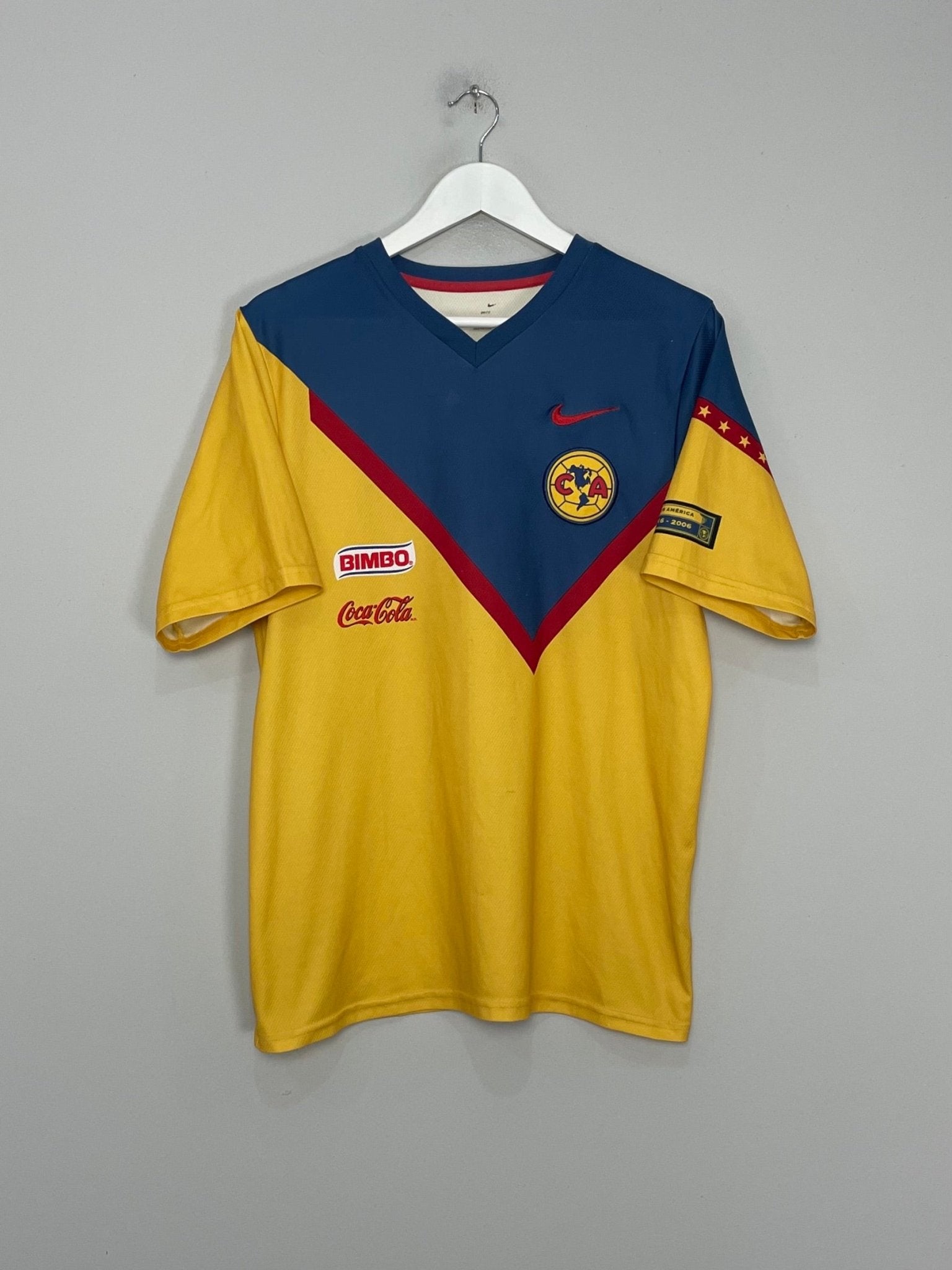 Shop 2006/07 CLUB AMERICA *90 YEAR* HOME SHIRT (M) NIKE, classic football shirts, vintage football shirts & retro soccer jerseys at Cult Kits
