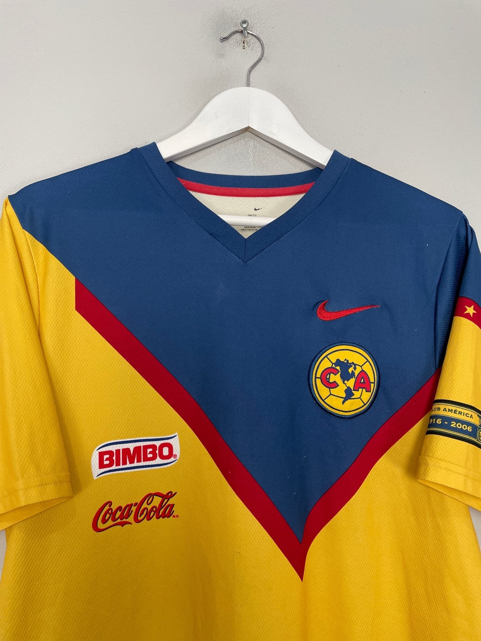 Shop 2006/07 CLUB AMERICA *90 YEAR* HOME SHIRT (M) NIKE, classic football shirts, vintage football shirts & retro soccer jerseys at Cult Kits