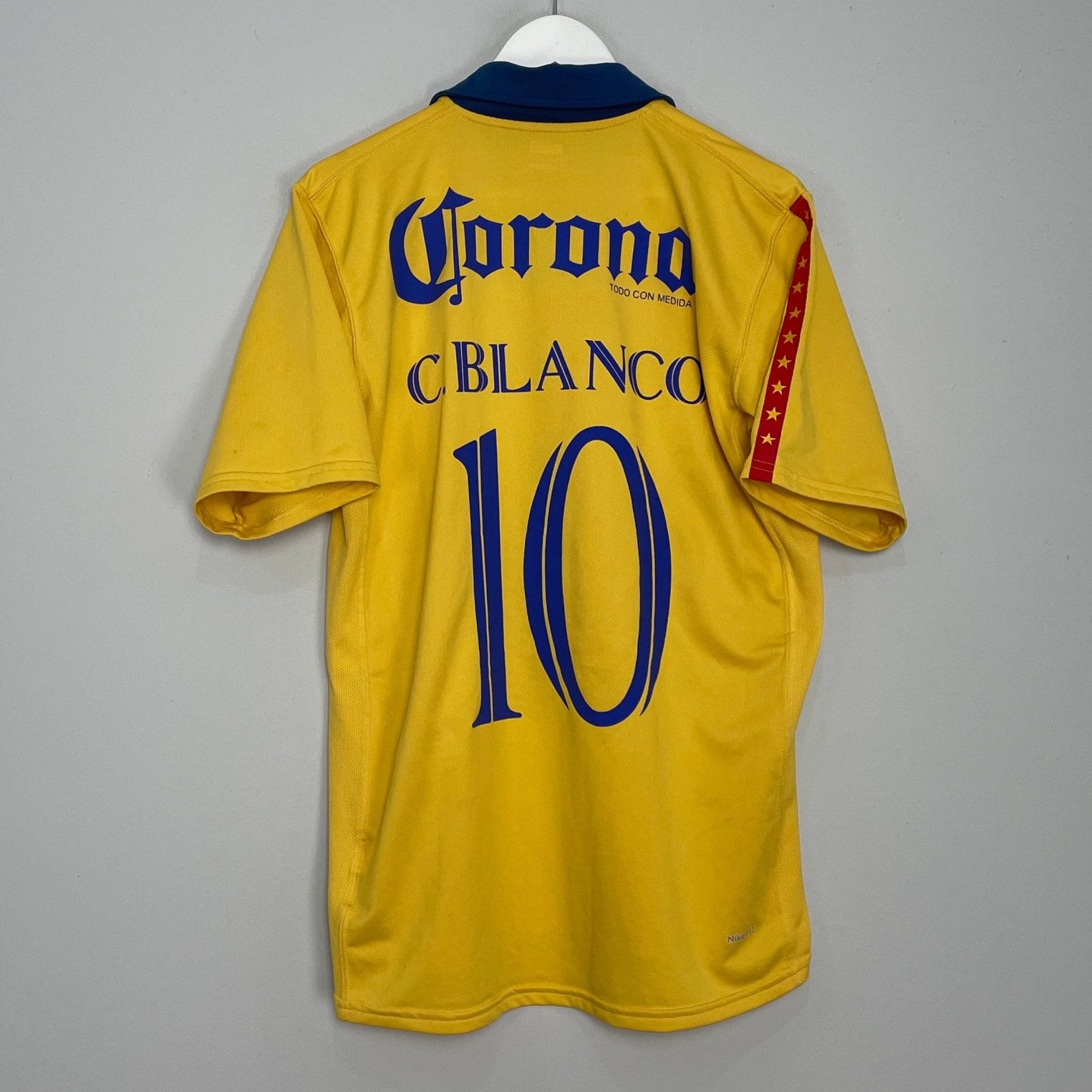 Shop 2006/07 CLUB AMERICA C.BLANCO #10 HOME SHIRT (L) NIKE, classic football shirts, vintage football shirts & retro soccer jerseys at Cult Kits