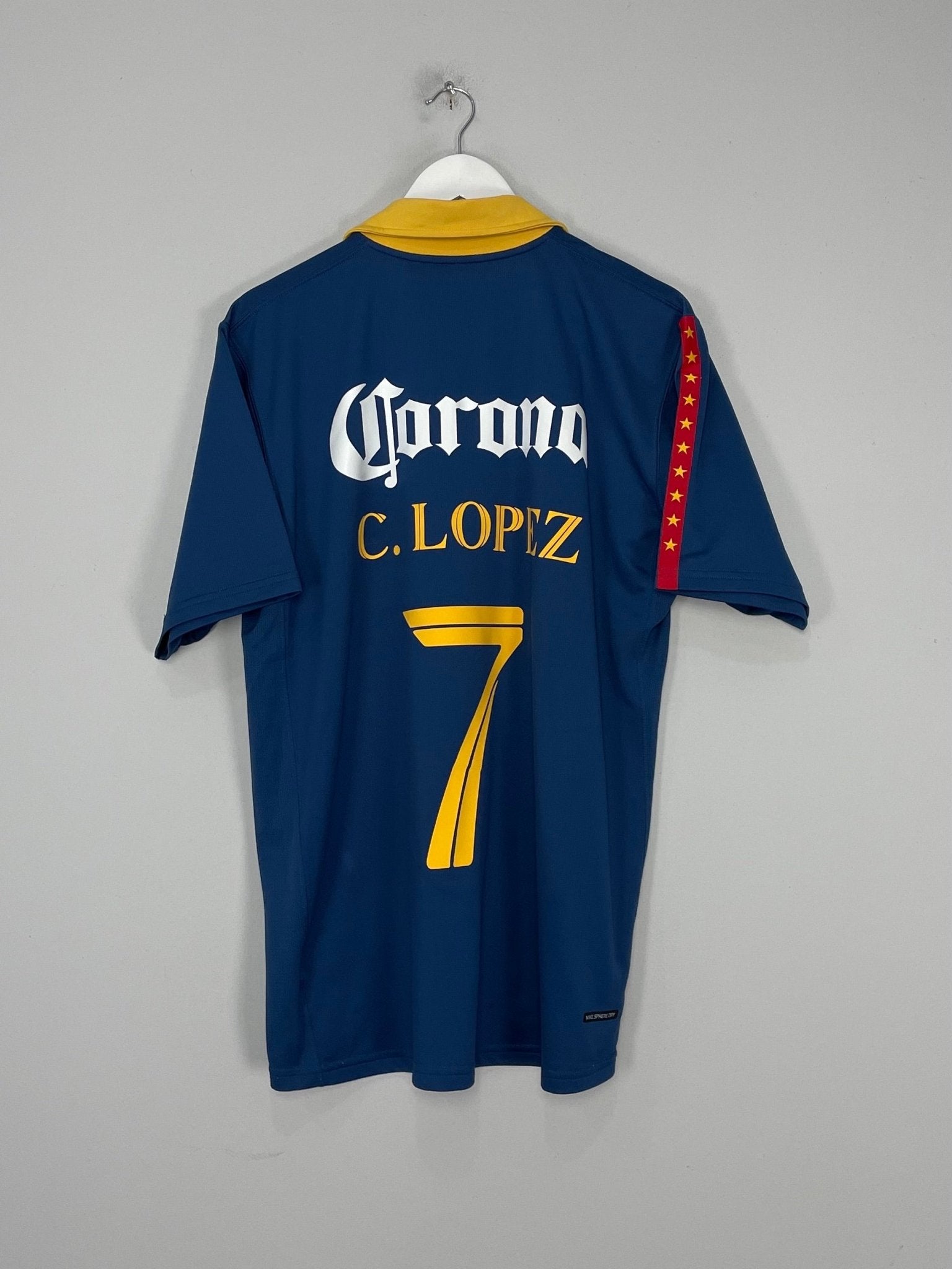 Shop 2006/07 CLUB AMERICA C.LOPEZ #7 AWAY SHIRT (XL) NIKE, classic football shirts, vintage football shirts & retro soccer jerseys at Cult Kits