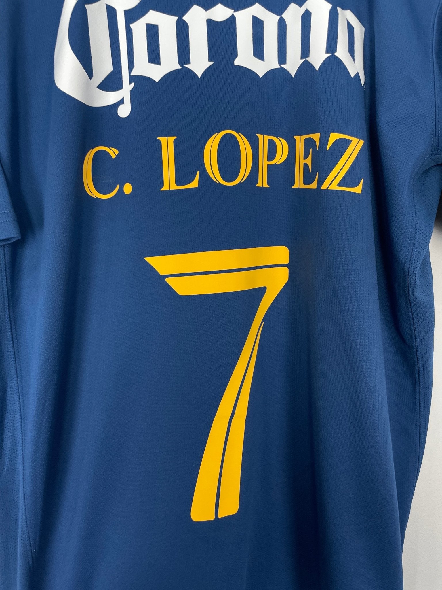 Shop 2006/07 CLUB AMERICA C.LOPEZ #7 AWAY SHIRT (XL) NIKE, classic football shirts, vintage football shirts & retro soccer jerseys at Cult Kits